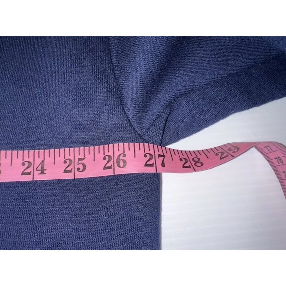 Vintage Whim Z Sweatshirt 3xl Blue Mock Neck Long Sleeve Grandmacore USA 80s 90s - Picture 8 of 14